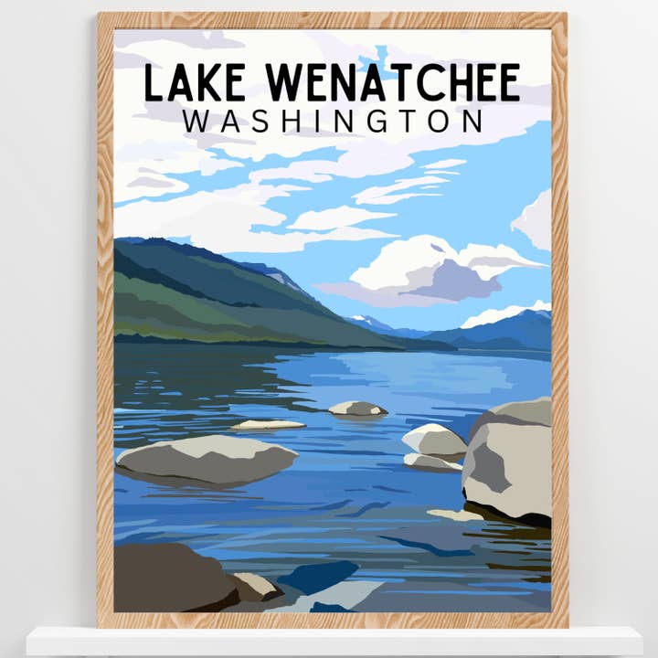 Lake Wenatchee, Washington | Cartaz de viagem por atacado de Wild Life Design Co.