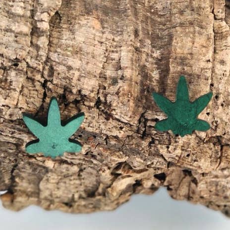 Brincos de folha P0076 por atacado de Resinartesania