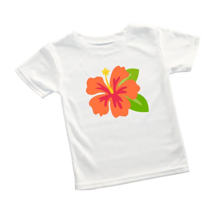 Red Hibiscus Tee for wholesale by ChubbyBubbyBear