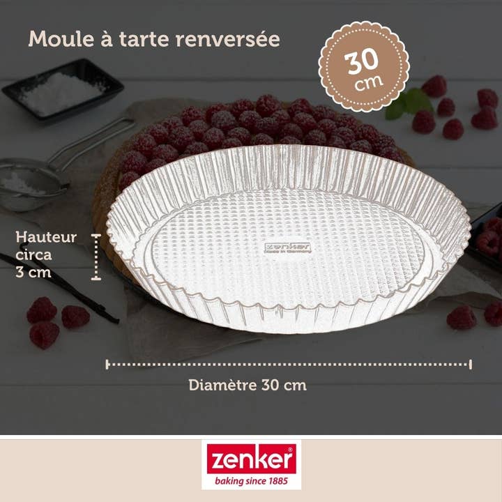 Zenker – Engroshandel Bageform – Zenker Sort Metallisk Op og ned Pie Fad 30 cm