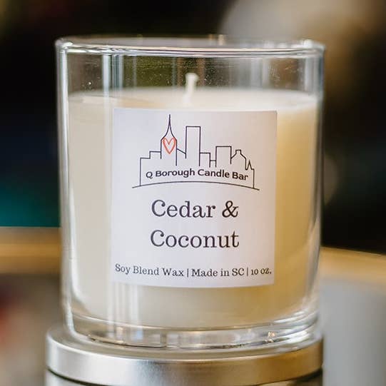 Cedar and Coconut for wholesale by Q Borough Candle Bar