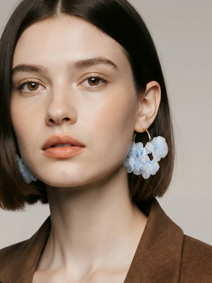 "Blossoms" Hoop Earrings for wholesale by Vibration, LLC