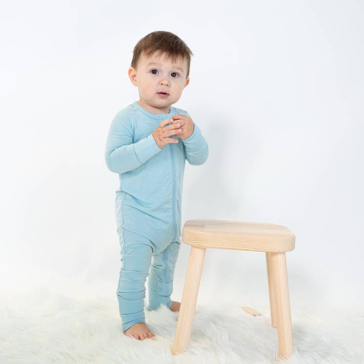 Pagliaccetto con cerniera bidirezionale in bambù per la vendita all'ingrosso da parte di Silkberry Baby