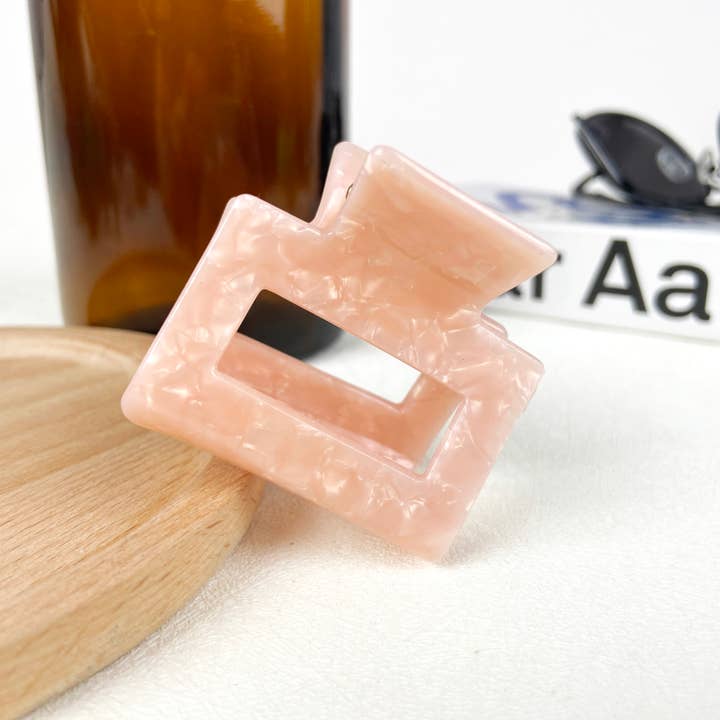 TheDivaSoap - Wholesale Hair Clip - Women's - Acetate Square Hair Clips Multicolor Small Claw Clip