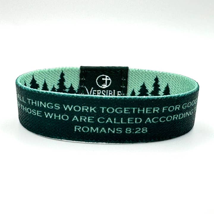 Versible - Wholesale Wristband - Versible® Wristbands - Forest Edge / Romans 8:28