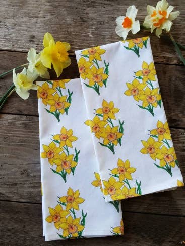 Narcis theedoek voor wholesale door Maple Moon Designs