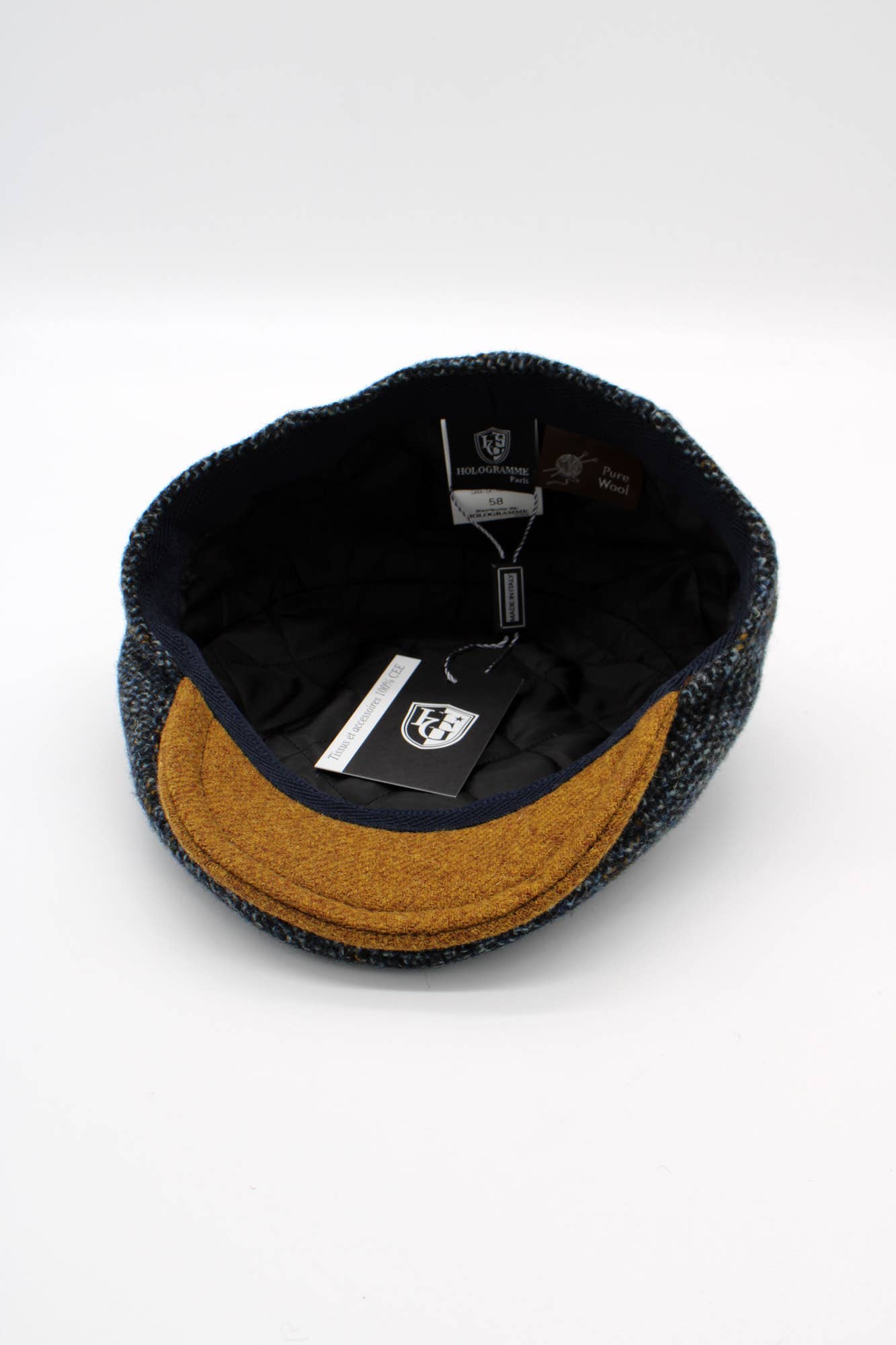 Hologramme Paris – wholesale News boy/school boy hat – Men's – 18222 Wool Cap - Navy4
