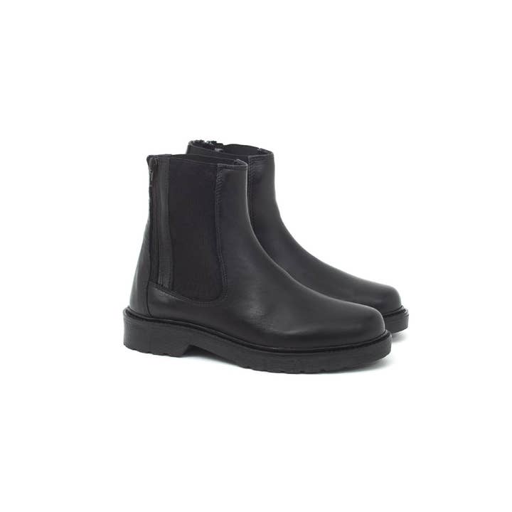W-NAPARO-BLACK women's black leather boots for wholesale by Ortiz & Reed