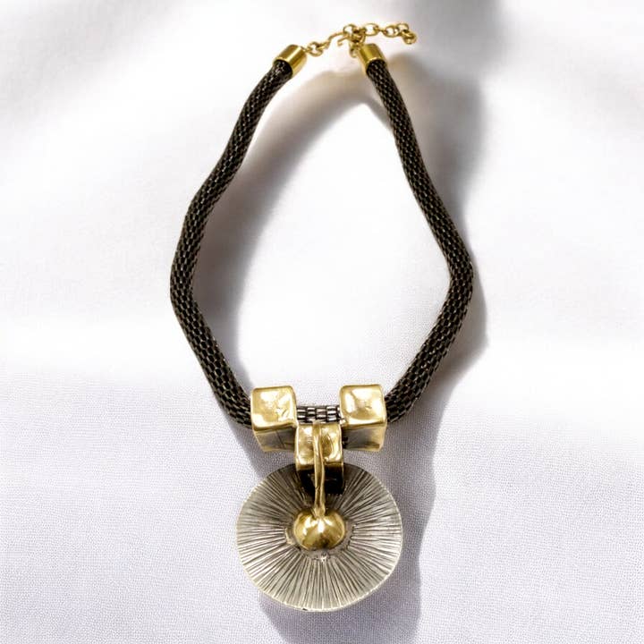 The Ancient Bazaar Jewelry & Accessories - Wholesale Bib Necklace - Item # BRN-1021 - Brass Necklace1