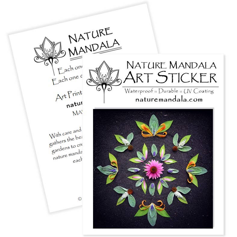 Nature Mandala Art - Wholesale Sticker - Nature / Flower Mandala Stickers :: 10 Designs12