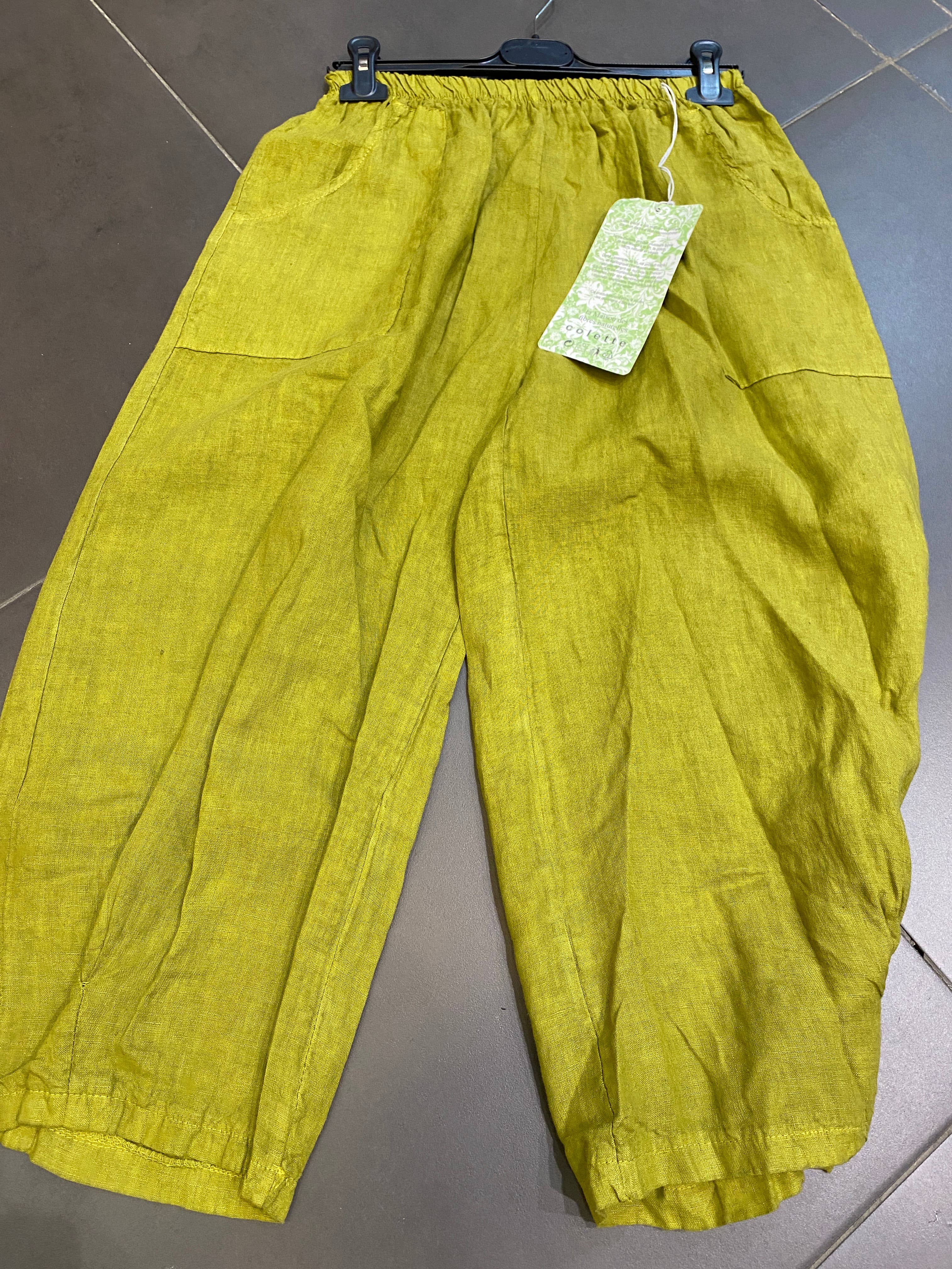 la maison des fibres naturelles - Vente Pantalon – femme - pantalon large en lin 6353 +size 100% linen made in Italy35