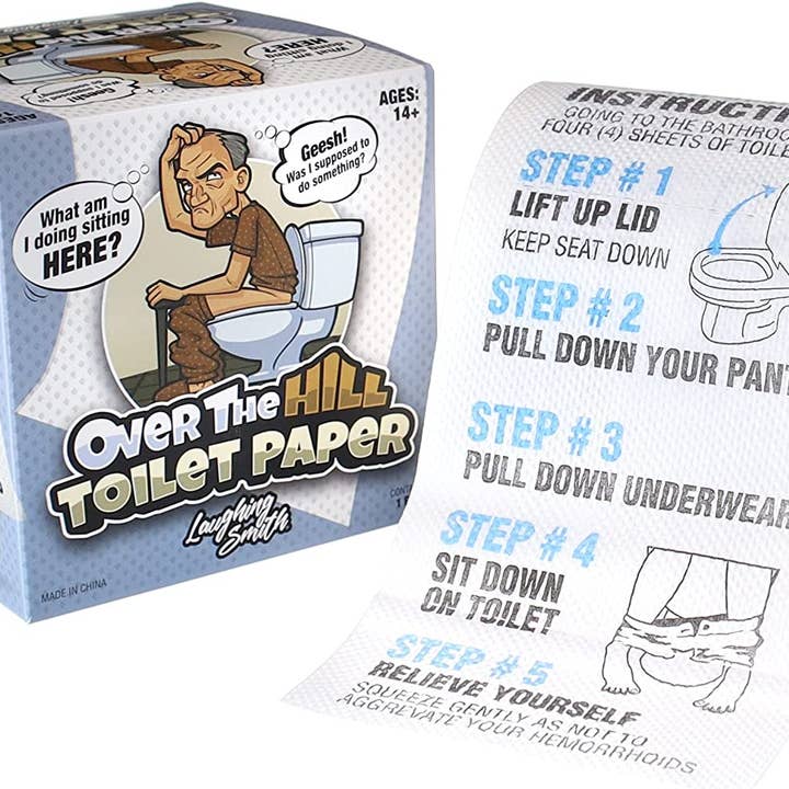 Smith Brands - Wholesale Gag Gift/Novelty Gift - Over the Hill Toilet Paper - Funny Gag Gifts for Men & Old People1