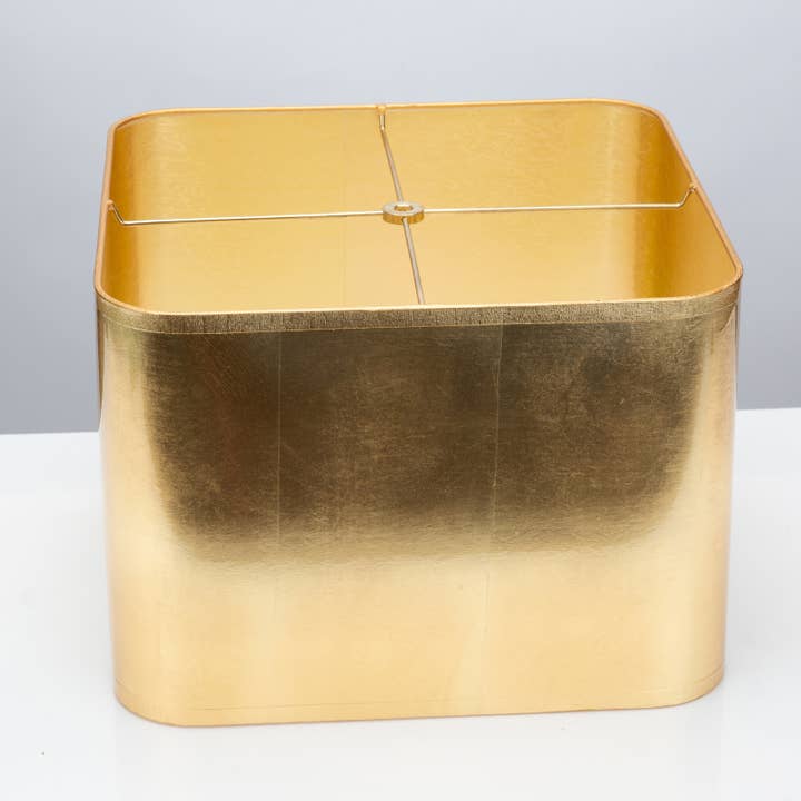 Couture Lamps – Engroshandel Lampeskærm – Firkantet Guldfolie Lampeskærm 14/14 x 14/14 x 10"