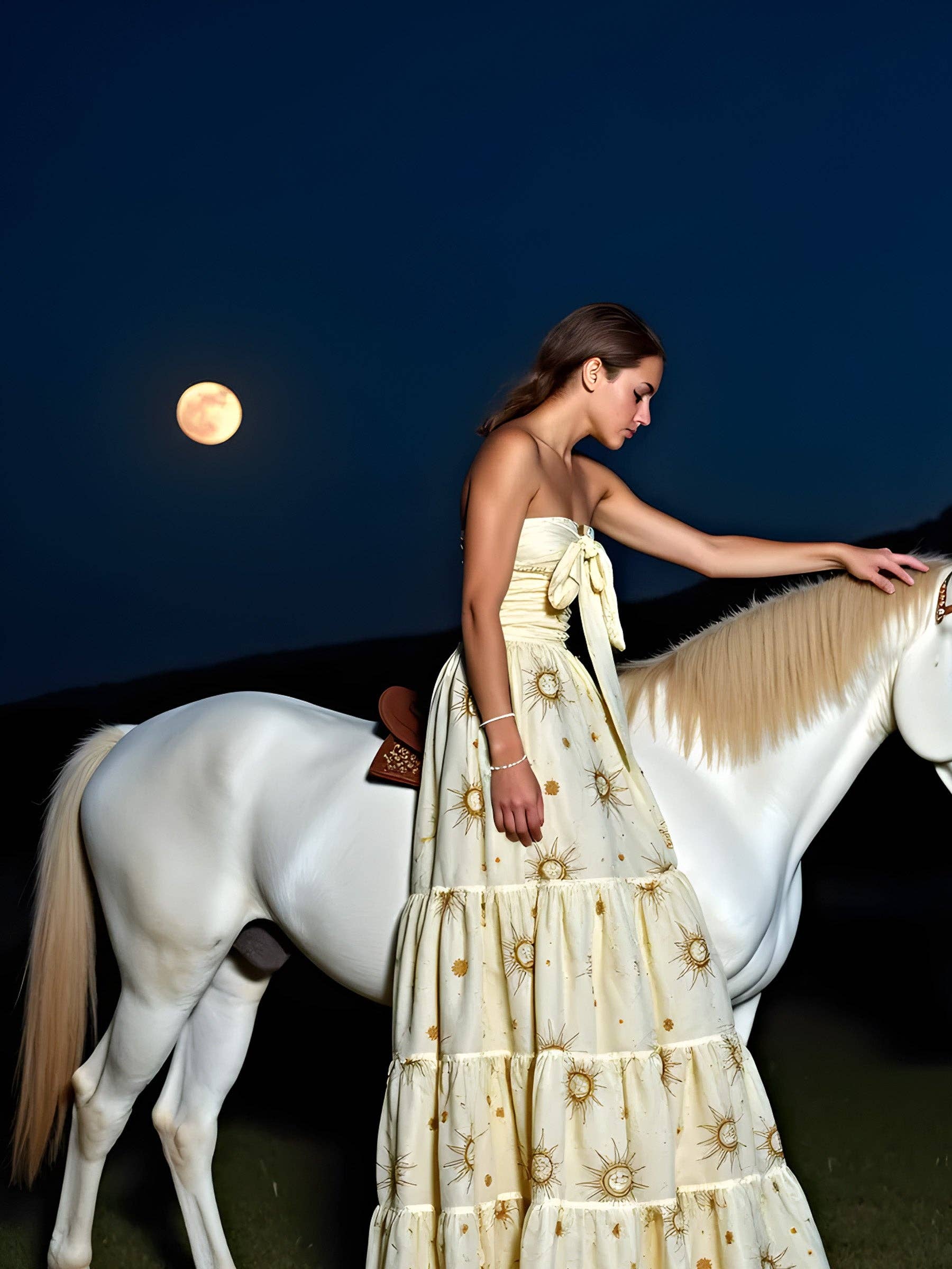 CARMEN SAYS - Wholesale Dress - Women's - Vestido maxi con estampado de sistema solar de Grace6