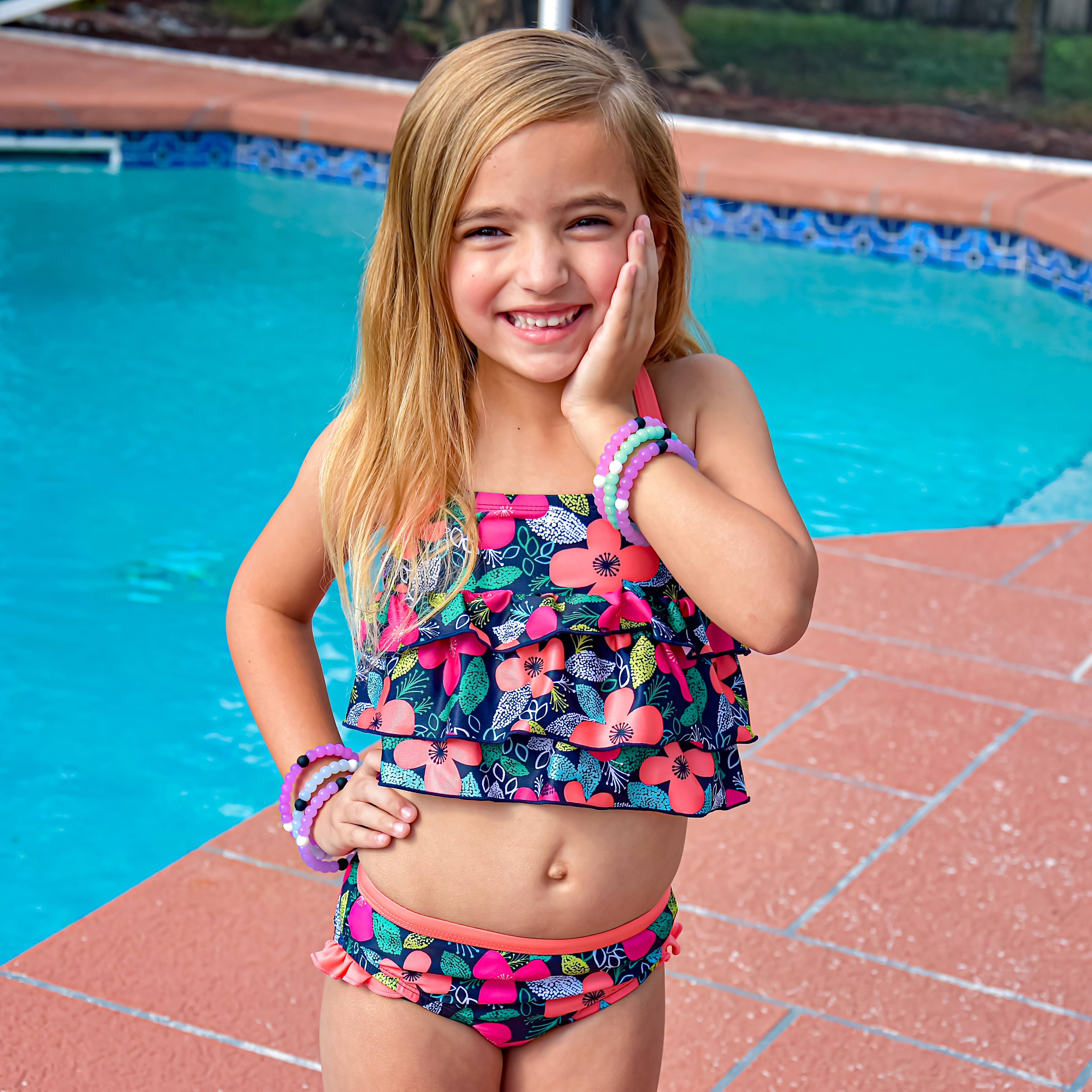 Frog Sac - Wholesale Beaded Bracelet - Kids - Solar Reactive Silicone Bubble Bracelets - 6 Pack6