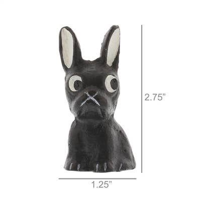HomArt - Wholesale Decorative Figurine - Tonka the Frenchie - Cast Iron Dog - Black and White1