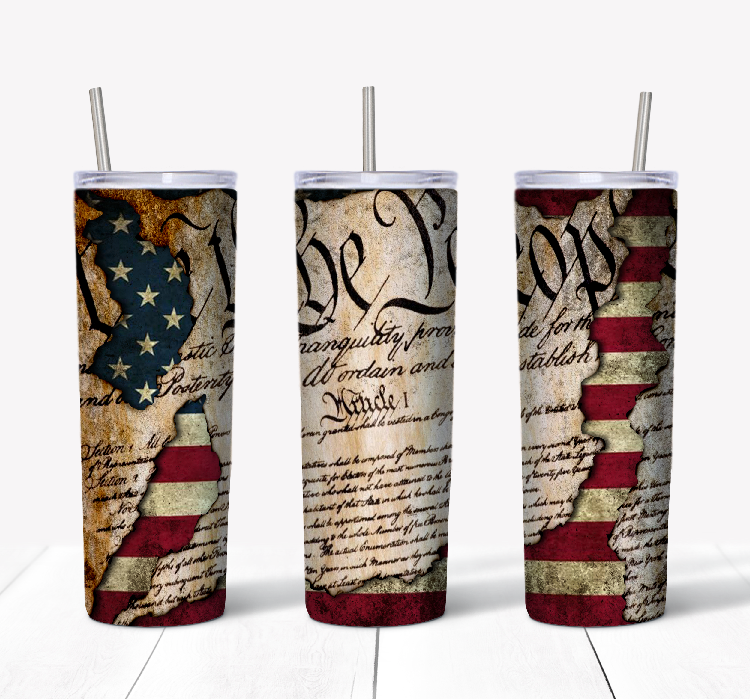 Your Custom Sports - Wholesale Insulated Mug/Tumbler - 20oz Stainless Steel Tumbler - We the People2