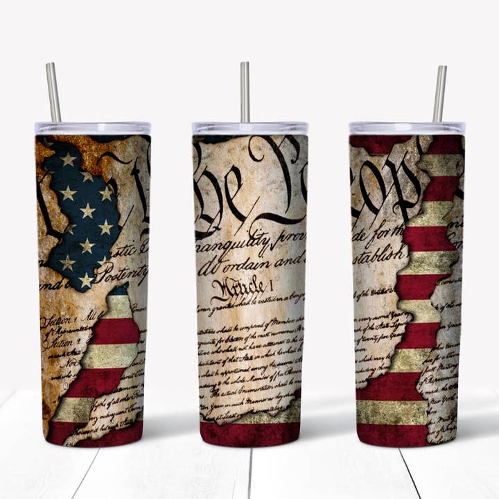 Your Custom Sports - Wholesale Insulated Mug/Tumbler - 20oz Stainless Steel Tumbler - We the People2
