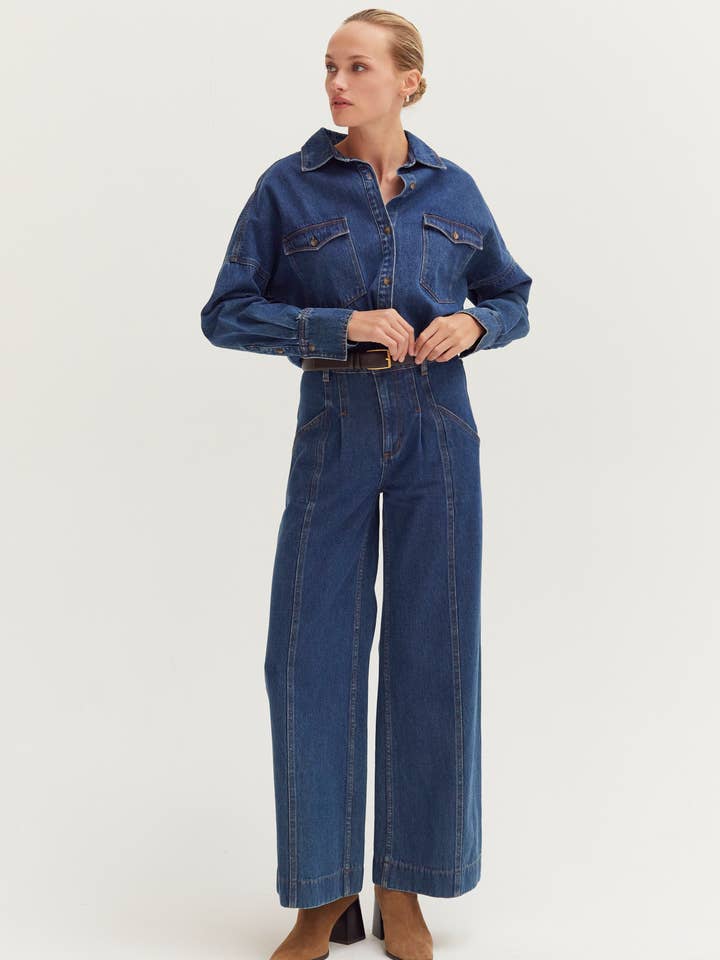 CP8880 - Pantalon en denim évasé Gianna pour la vente par Crescent