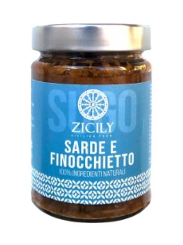 Sugo - Sarde e Finocchio Selvatico - ready to eat per la vendita all'ingrosso da parte di Zicily - Sicilian Food