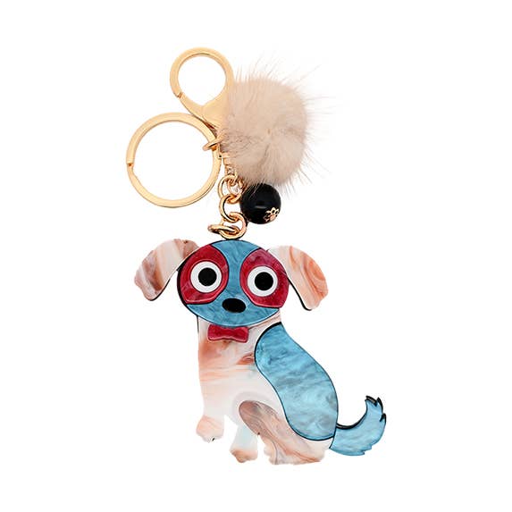 AMORINO SRL - Wholesale Keychain - Women's - RESIN KEYCHAIN WITH DOG AND HAIRBALL - FT2392F610