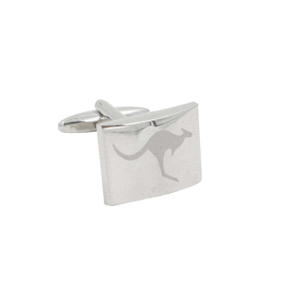 AusCufflinks - Wholesale Cufflinks - Silver Kangaroo Cufflinks3