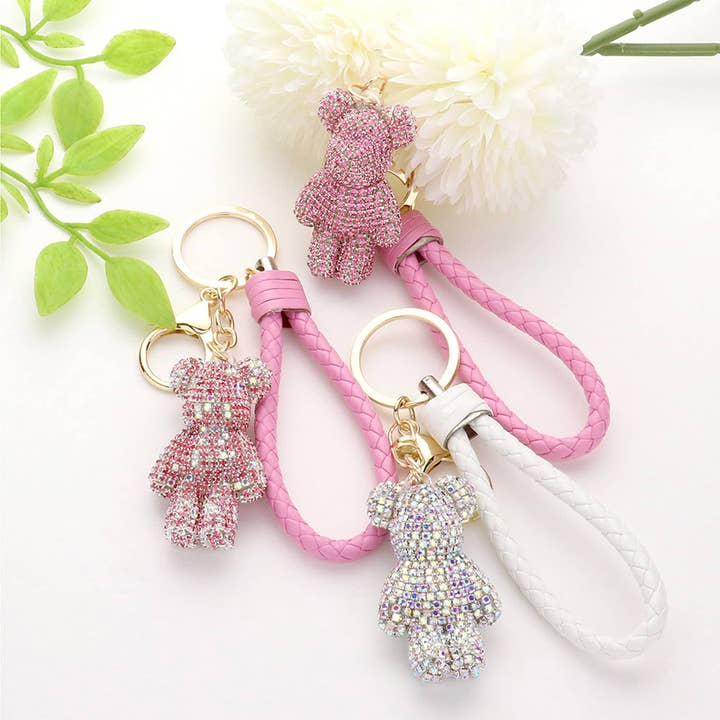 Buddha Yoga - Vendita all'ingrosso Portachiavi - Unisex - Portachiavi Trendy Bling Bear - Assortito
