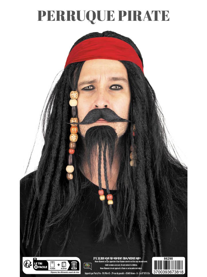 Party Pro – wholesale Costume – Unisex – PIRATE WIG WITH HEADBAND