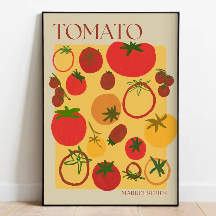 Tomatillustration Tryck för wholesale av Olive Street Collective