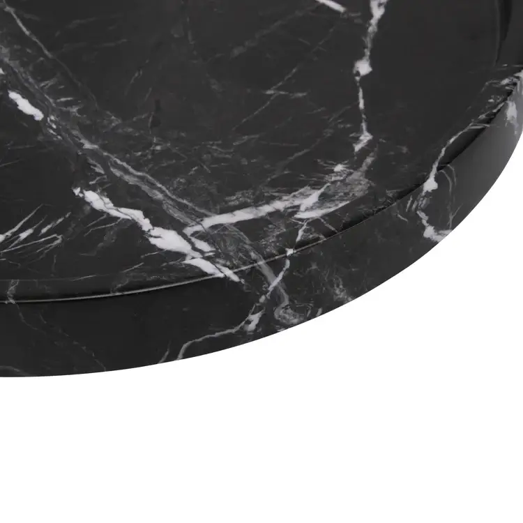 MOOISA B.V. - Wholesale Serving Tray - Marble tray round with edge Ø30cm black3