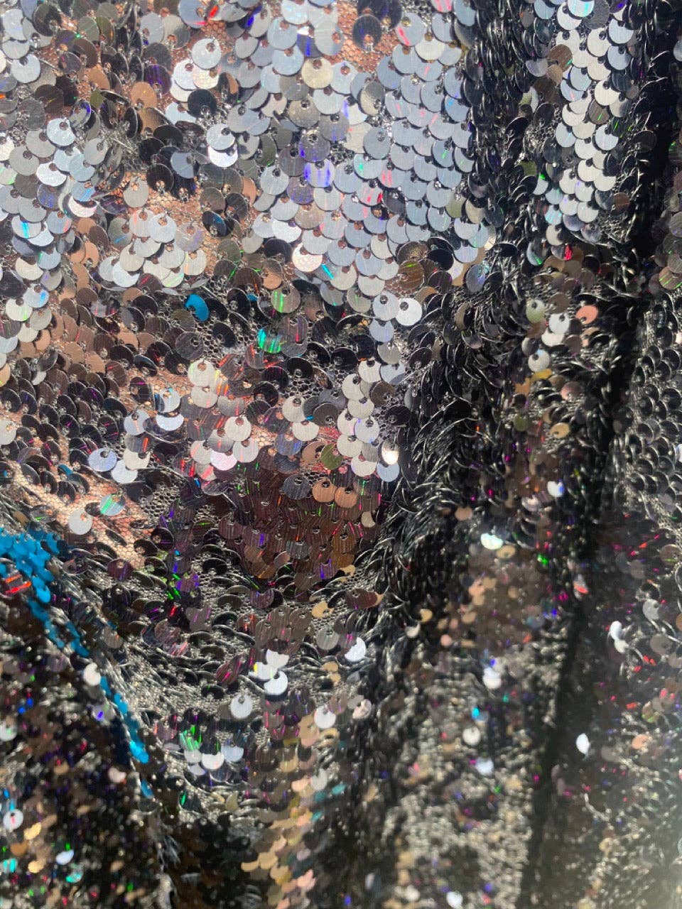 Fumbalinas - Wholesale Kaftan - Women's - Petrol Black Holographic Sequin Maxi Kaftan Gown/Kimono Robe29