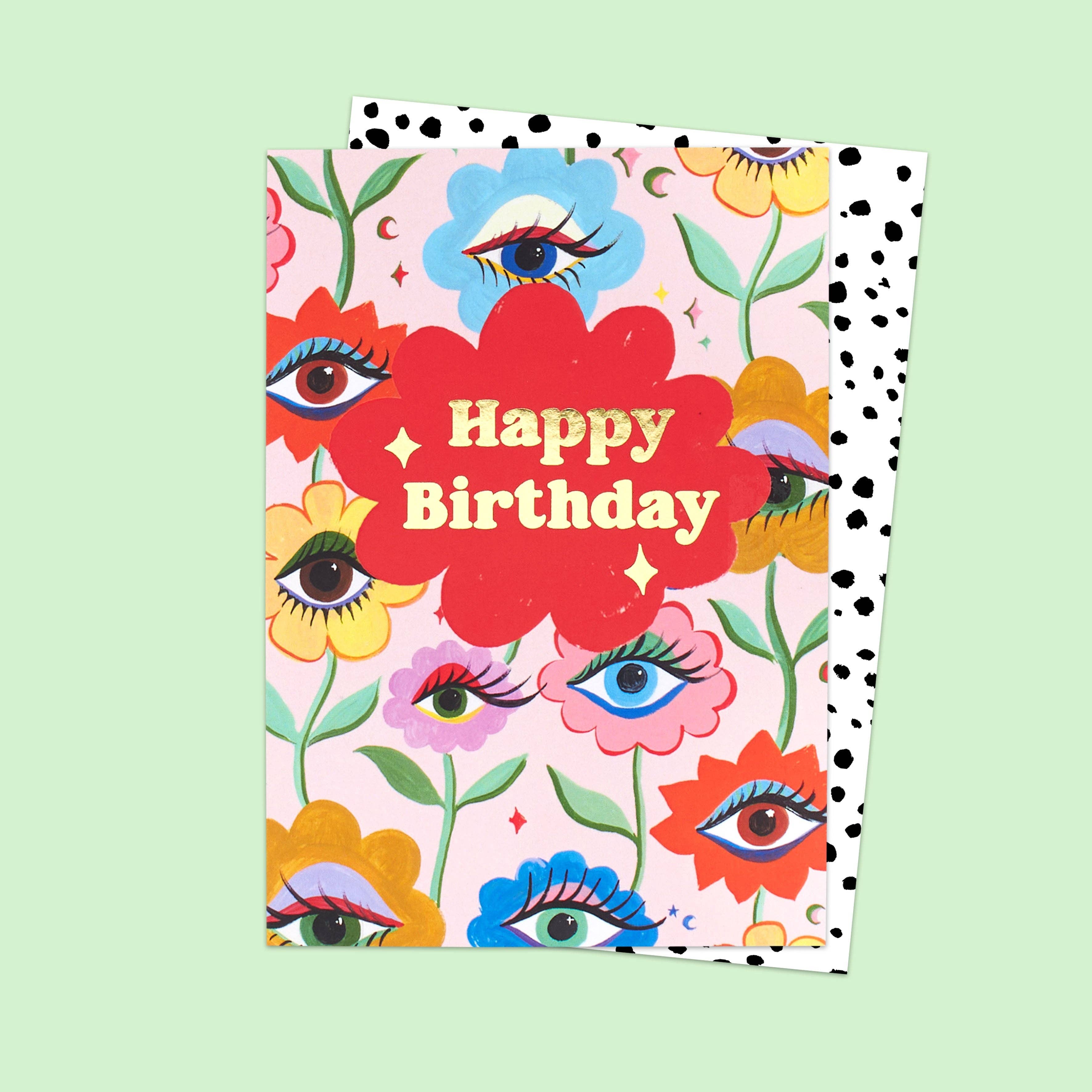 Eleanor Bowmer - Wholesale Birthday Card - Flower Eyes Birthday Card0