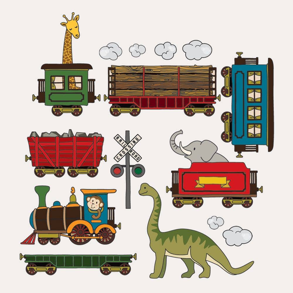 Simple Shapes - Wholesale Wall Decor - Kids & Baby - Animal Trains Wall Sticker3