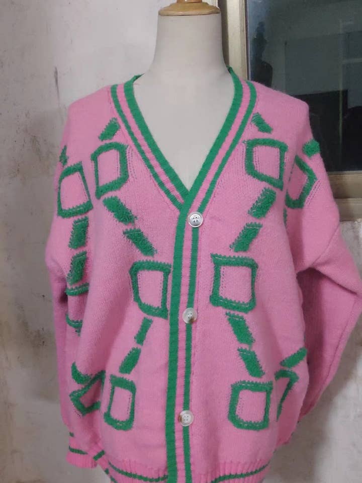 NINEXIS - Wholesale Cardigan - Women's - CWOCAL1610_3D PATTERN LONG-SLEEVED KNITTED CARDIGAN3