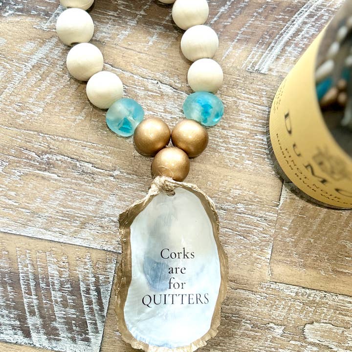 Coast and Cork - Wholesale Wine Charm - Corks are for Quitters - Beaded Bottle Charm4