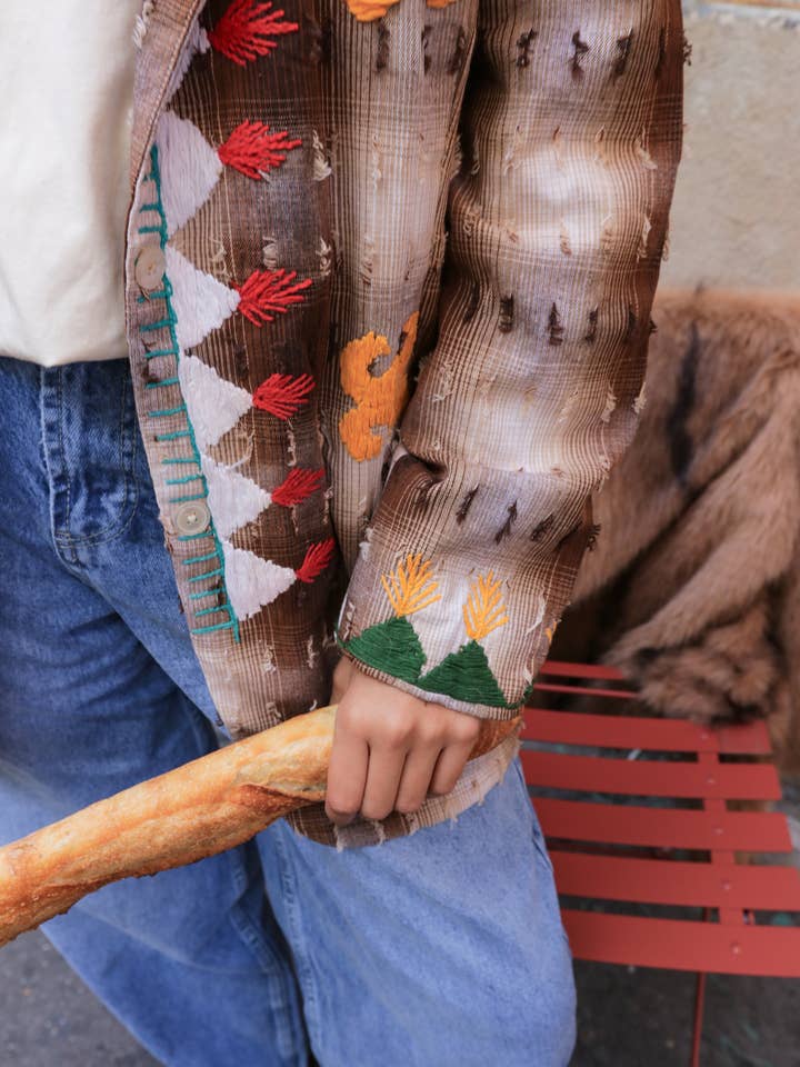 The Corner – Engroshandel Jakke - Dame – Broderet blazer kanel1