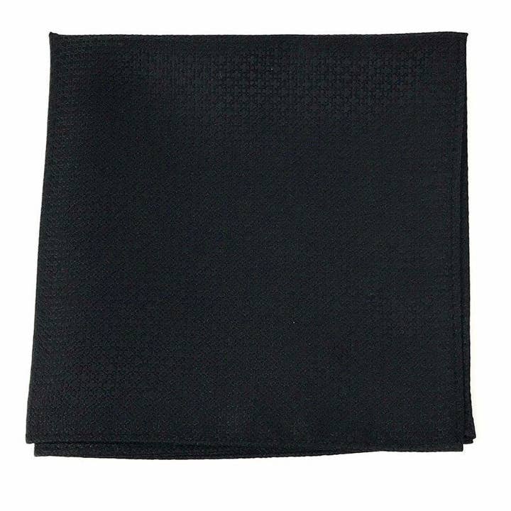 Cardi International - Wholesale Pocket Square - Men's - Black Regal Pocket Square0