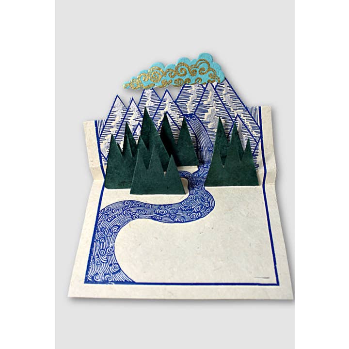 Ganesh Himal Trading - Vendita all'ingrosso Set di cartoleria/cancelleria - Set di carte montagna pop-up, albero gratuito