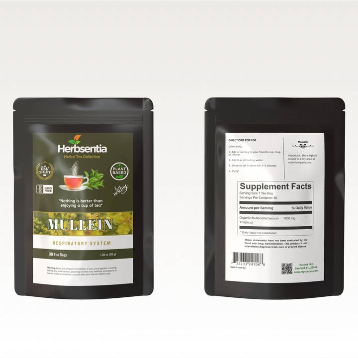 Succus - Wholesale Health/Detox Tea - Mullein Tea - Smooth & Soothing Herbal Infusion