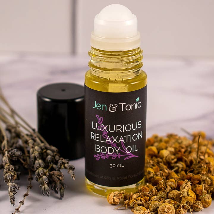 Luxurious Relaxation Body Oil for wholesale by Jen & Tonic