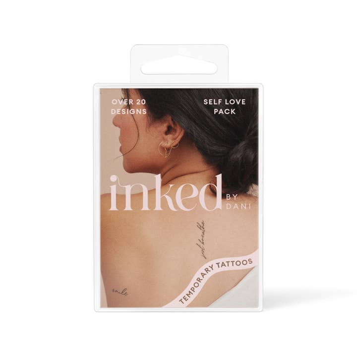 INKED by Dani - Wholesale Temporary Tattoo - Self Love Temporary Tattoo Pack1