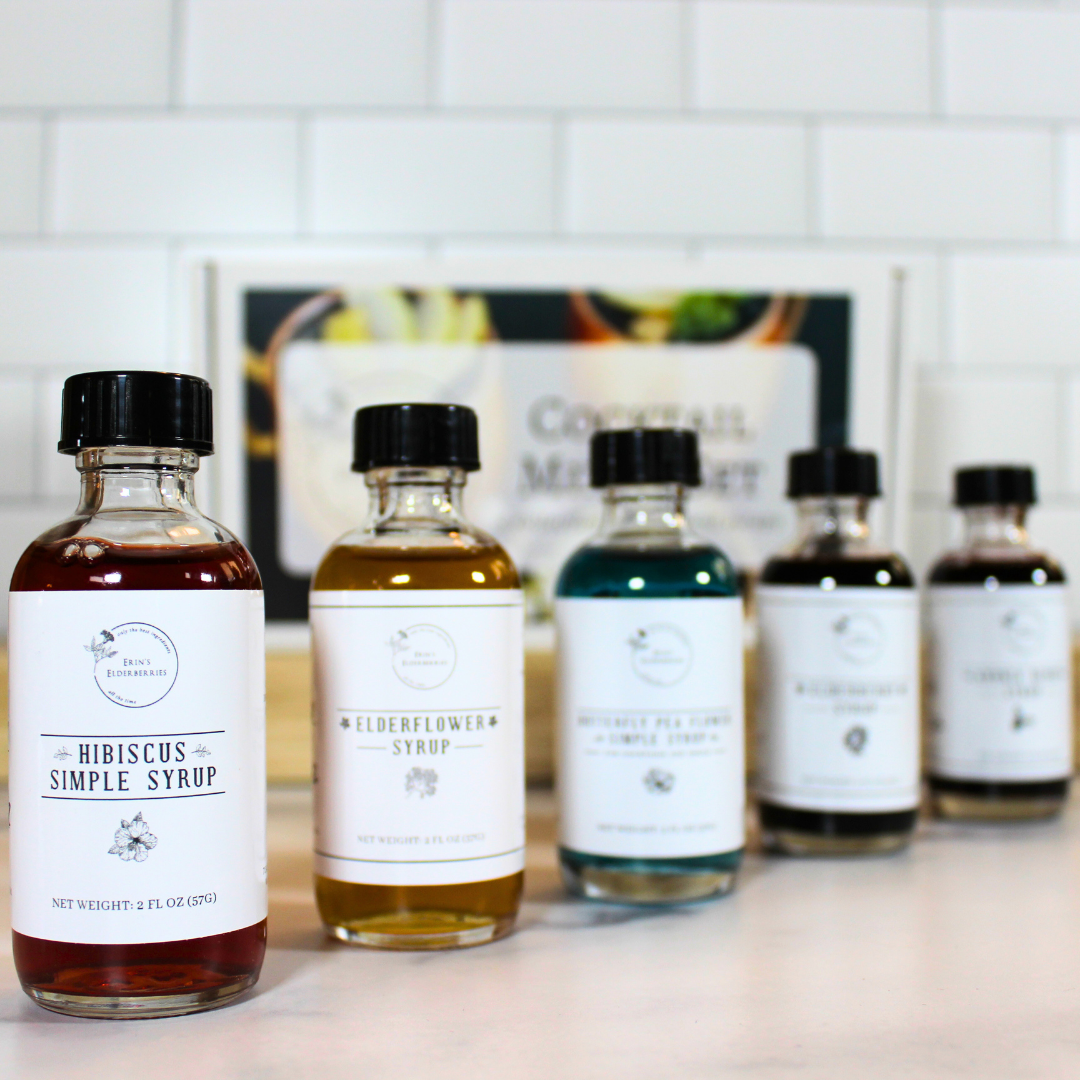 Erin's Elderberries - Wholesale Flavored Syrup - Mini 2 oz Glass Syrups3
