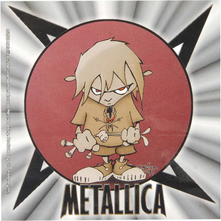 Metallica "Bad Ass Boy (4"" x 4"") Sticker" for wholesale by Rockabilia