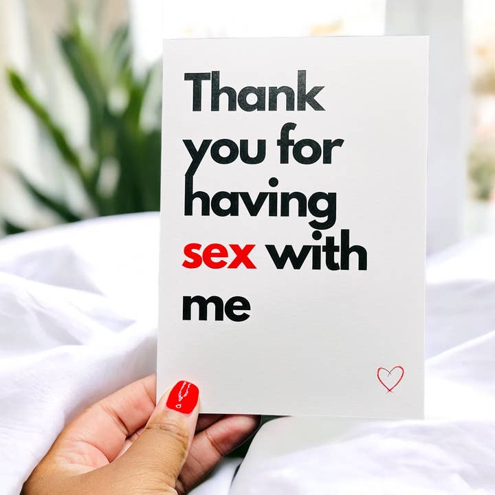 Tarjeta de felicitación Thank You for Having Sex With Me para venta al por mayor de Dirty Little Store™