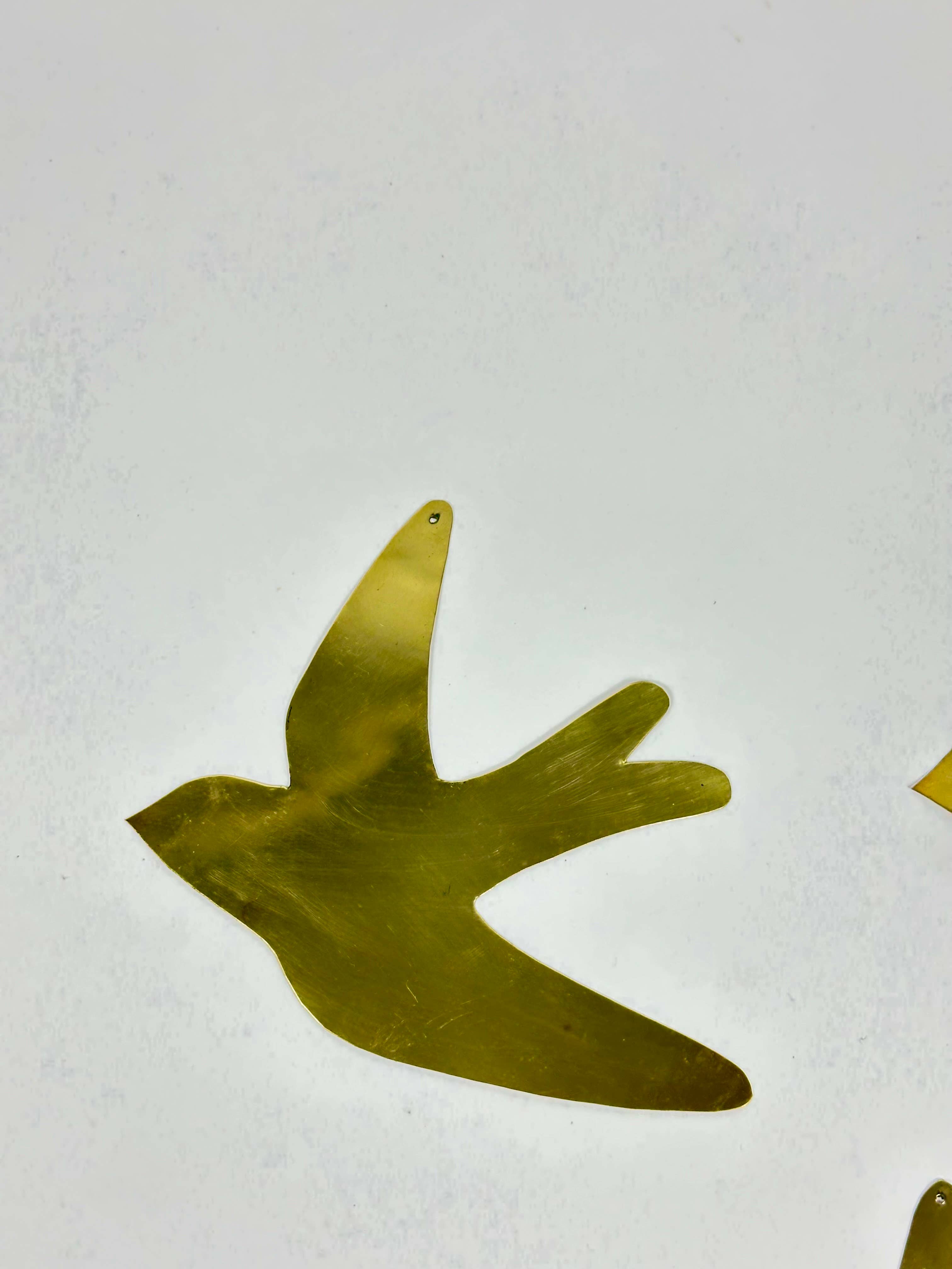 Mikwi - Wholesale Wall Accent - Swallow golden metal - MOROCCAN BRASS WALL DECORATION1