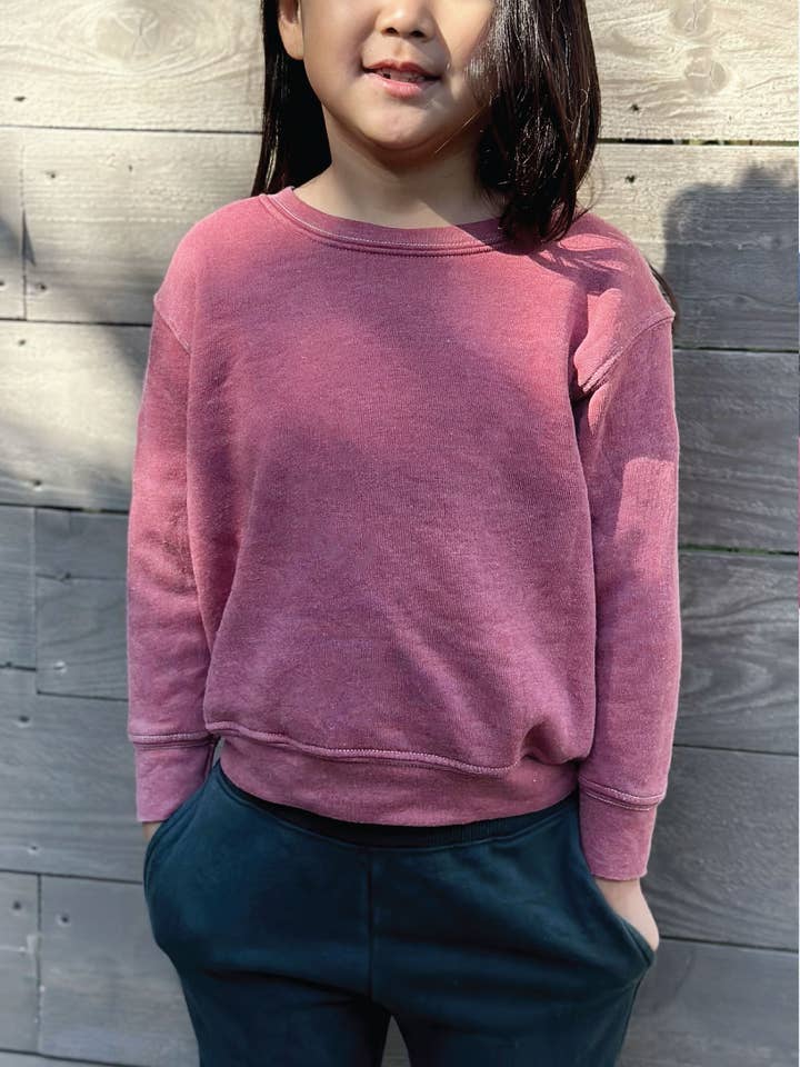 Premium Toddler Mineral Washed Sweatshirt for wholesale by OAT COLLECTIVE