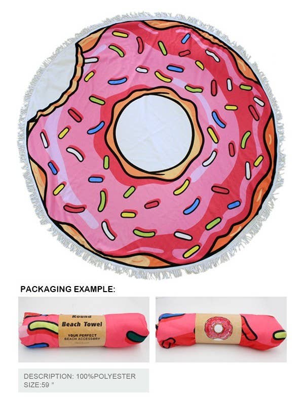 Donut Beach Blanket for wholesale by Suzie Q USA