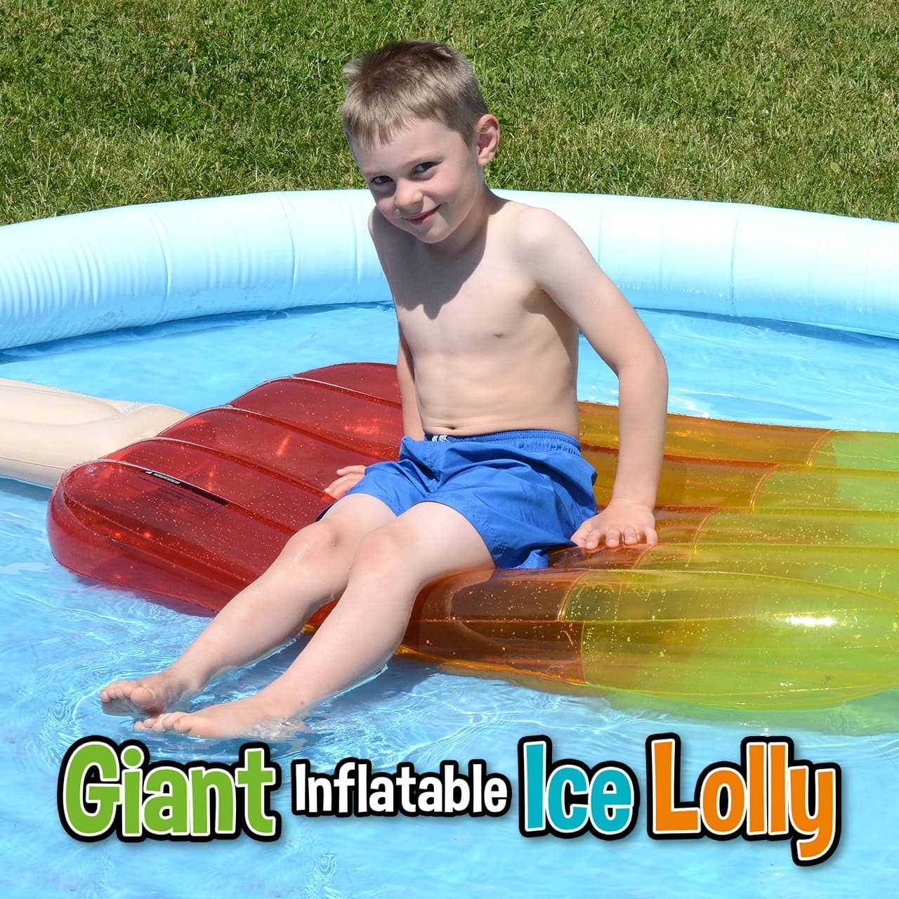 Wholesale Gifts Tomorrow – wholesale Inflatables – Giant Inflatable Ice Lolly Lounger (Transparent) Red, Yellow, Orange8