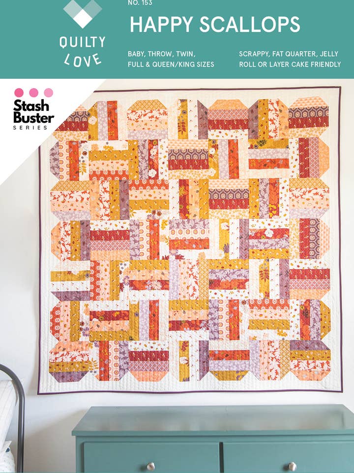 Happy Scallops geprinte PAPIER patroon voor wholesale door Quilty Love