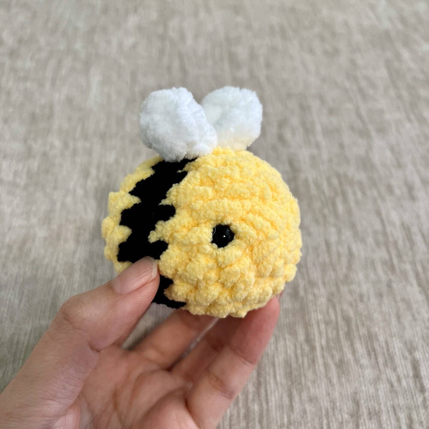 NoobieCraftsCo - Wholesale Stuffed/Plush Toy - Kids & Baby - Crochet Mini Chubby Bee Stress Ball | Chunky Bee Amigurumi0